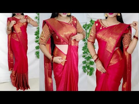 Beautiful cotton silk saree draping tutorial for beginners | saree draping tips & tricks