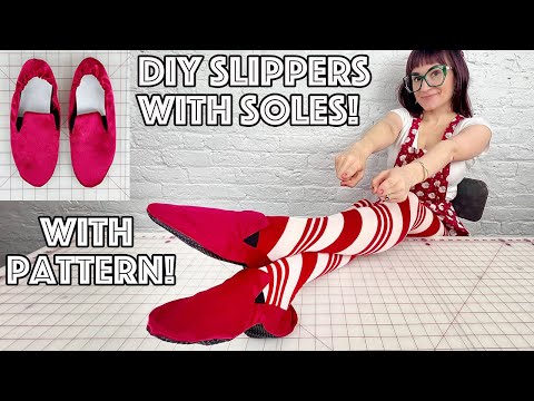 How To Sew Cozy DIY Slippers With Sewing Pattern!