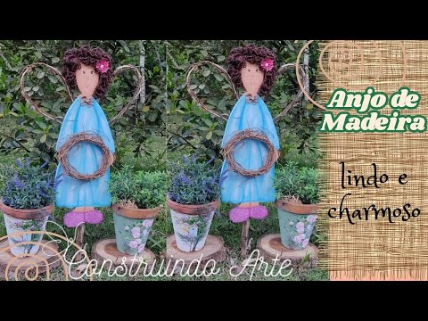 Criação em Madeira: Anjo de Pinus com Toque Rústico