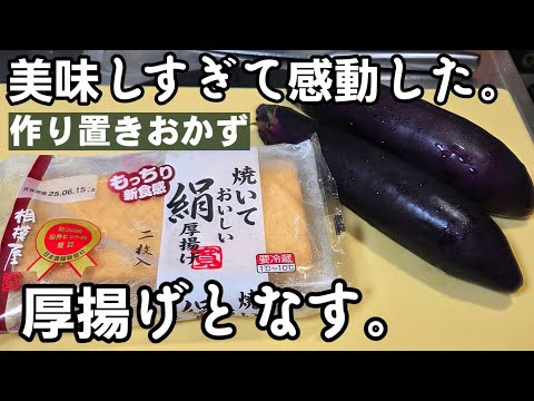 厚揚げとなす 感動する美味しさ！ 簡単レシピ  長茄子 ナス おつまみ おかず 副菜 お弁当 作り置き 常備菜  節約 健康レシピ