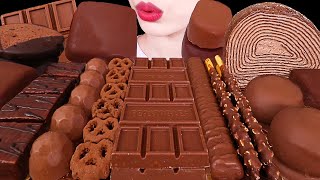 ASMR MUKBANG｜CHOCOLATE PARTY *ICE CREAM, MALTESERS, CREPE ROLL CAKE, TWIX, TICO, MARSHMALLOW 초콜릿 먹방