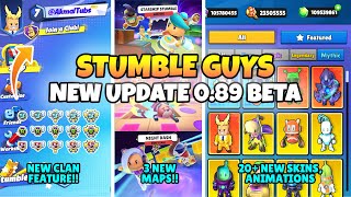 NEW UPDATE STUMBLE GUYS 0.89 BETA - NEW CLAN FEATURES, SKIN, ANIMATION, COLLABORATION