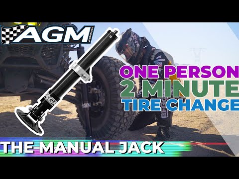 2 Minute UTV Tire Change by YOURSELF | AGM Manual Jack Demo