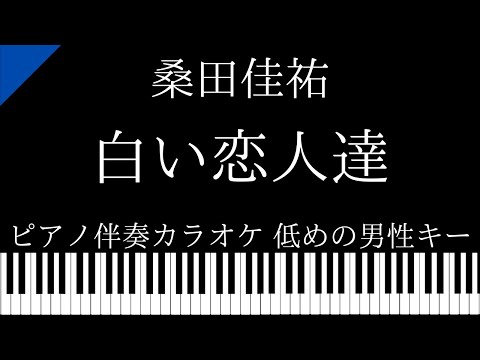 【ピアノ伴奏カラオケ】白い恋人達 / 桑田佳祐【低めの男性キー】