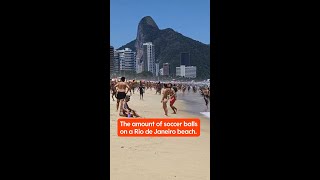 Soccer on a Brazil beach