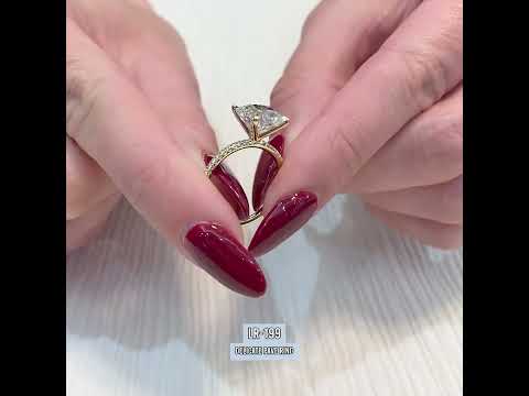 2.9 carat Cushion Cut Lab Diamond Four Prong Engagement Ring