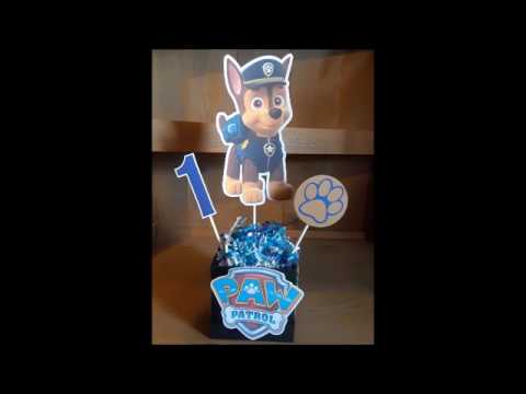 Paw Patrol Centerpiece party cut outs