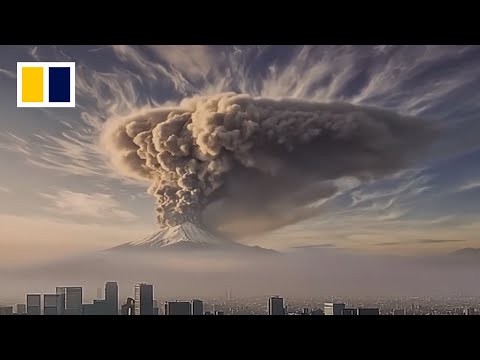 YouTube video thumbnail: Japan Warns of Mount Fuji Eruption With ‘Alarmist’ Simulation