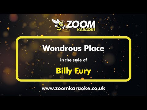 Billy Fury – Wondrous Place – Karaoke Version from Zoom Karaoke