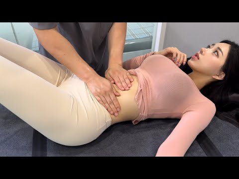 (도수치료)모델 진다율 4K무편집 Full영상/Muscle Release&Stretching Manual Therapy Technique-JK메디컬교정센터