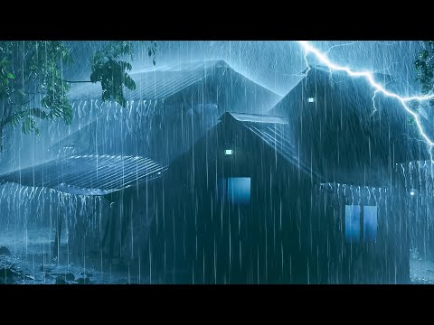 Calm Your Mind & Sleep Instantly with Torrential Rainstorm & Powerful Thunder on Heavy Stormy Night