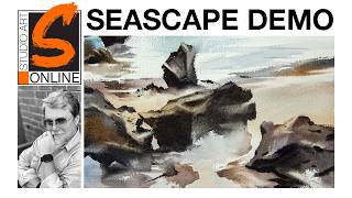 Studio Art Online - Peniche, Portugal (Watercolor Seascape Demo)