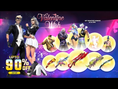 Valentine WISH Event Free Fire, Rose Emote Return | Free Fire New Event | Ff New Event | New Eventff