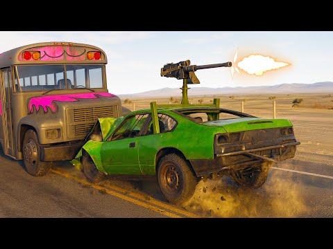 BeamNG Infection But We All Have Buses & Guns! Complete Chaos!