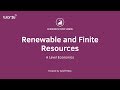 Renewable and Non-Renewable Resources