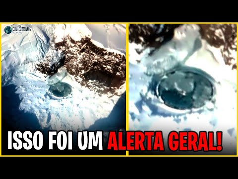 ALERTA! imagens mais nítidas de um OVNI que caiu na Antártida foram divulgadas antes de desaparecer.