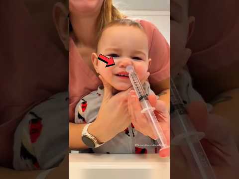 This baby had something stuck in his nose 😍