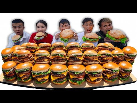 Hưng Troll | Thử Thách Người Cuối Cùng Ngừng Ăn Bánh Mì Hamburger Có Tiền Bên Trong