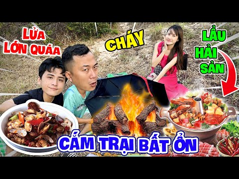 Thử Thách 24h Cắm Trại Trên Bãi Biển Ăn Hải Sản - Thạc Đức Vlog