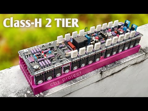 DIY 2000watt? Powerful 2-Stage Class-H Amplifier with 9 Pairs of 2SC5200 & 2SA1943 Transistors