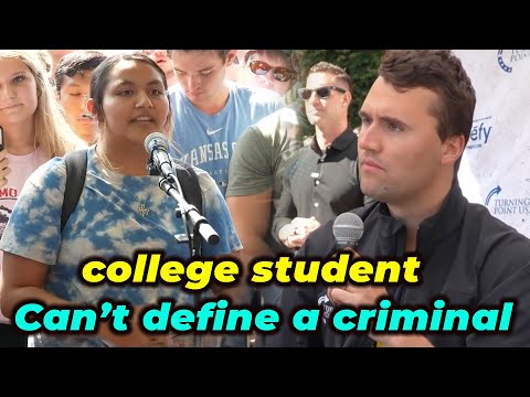 Charlie Kirk Short down college student who don't know what a criminal is
