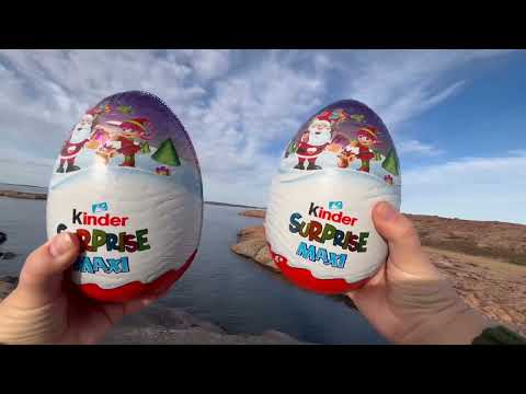 Huge Kinder surprise maxi eggs chocolate 🍫 Christmas 2024