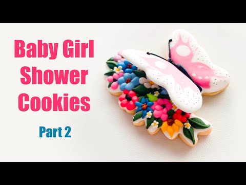 Baby Girl Shower Cookies. Part 2.