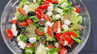 🥗 Griechischer Bauernsalat – frisch, würzig & mediterran!