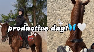 pertama kali berkuda Takut di gigit kuda, daily life routine aku🦋