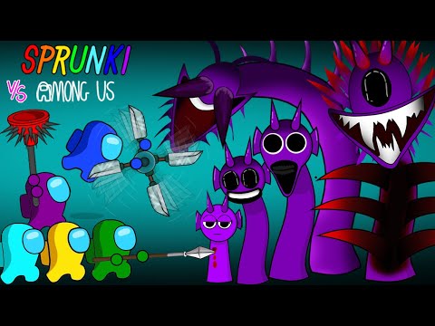 3 Versions of Sprunki Durple in the Among Us | Peanut Among Animation Funny