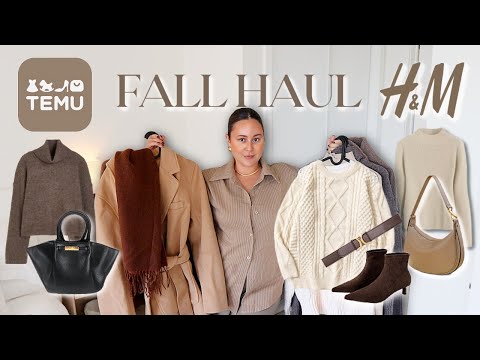 TEMU & H&M FALL CLOTHING HAUL - Cozy Fall Outfit Ideas, Must-have Basics & Favorite Finds!