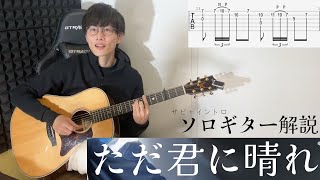 ヨルシカ / ただ君に晴れ ちょい弾きソロギター解説 + TAB（サビとイントロ）