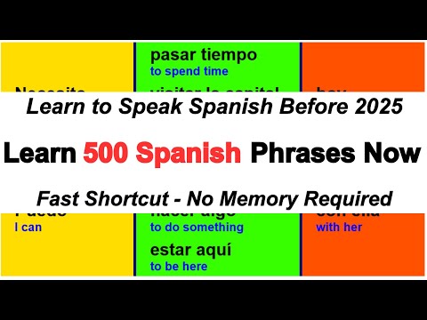 Learn 500 Spanish Phrases Now - No memory needed