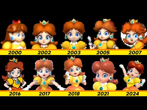 Evolution of Daisy Winning animation in Super Mario Party (2000 ~ 2024)