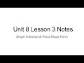 Exploring Slope-Intercept and Point-Slope Forms