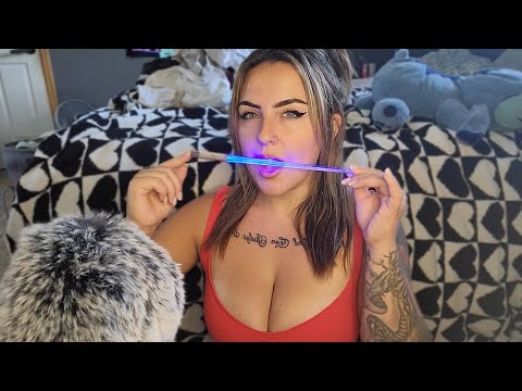asmr- chewing/biting & tapping on random objects 💖 mouth sounds 💖 