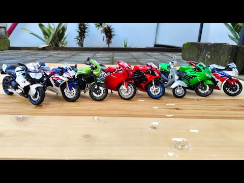 Kawasaki Z900RS, Hondaa CBR 1000RRR, Aprilia RSV4, Review Model Bikes Collection 1/12 Scale