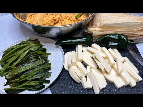 🔴 preparando tamales de rajas con queso asadero ￼￼en vivo