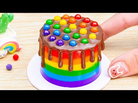 Amazing Mini Rainbow Fondant Cake Sparkles 🌈 Yummy Miniature Rainbow Chocolate Cake by Lotus Cakes