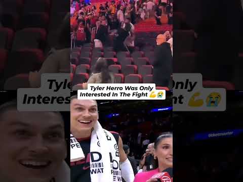 Tyler herro Couldn’t Focus as Miami heat fans brawled! #nba #miami
