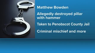 Man charged after destroying property at Bangor business