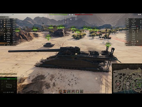 ОГРОМНАЯ АРТА в WoT! ОНА НЕ ПОМЕЩАЕТСЯ В АНГАРЕ World of Tanks!