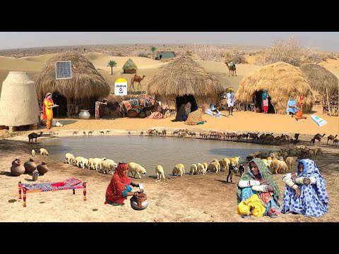 Desert Woman Daily Routine Life | Village life Pakistan | Cooking Village Food | Ancient Culture