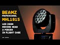 BeamZ Pro MHL1915 Moving Head Wash Lights with Flight Case