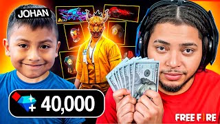 LE RECARGO 40,000 DIAMANTES A JOHAN EL NIÑO DE 13 AÑOS !!