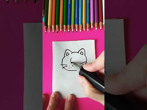 🐱😺🐱#short #diy #dibujosfaciles  #drawing #easydrawings #youtubeshortd