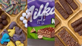 Filling platter with 🍭🍪🍡🍬🍫 #foryou #satisfying #asmr #tiktokvideo #relaxing #fyp