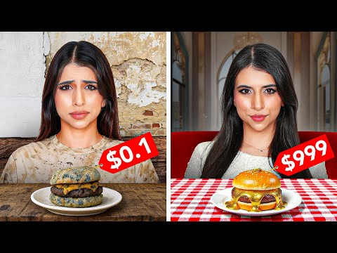 تحدي الأكلات الغالية ضد الرخيصة 🍔🍕 | النتيجة صدمة ! 😱
