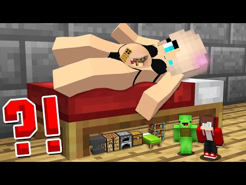 MAIZEN - JJ BUILD HOUSE inside PREGNANT GIANT GIRL in VILLAGE!? - Minecraft Animation JJ & Mikey