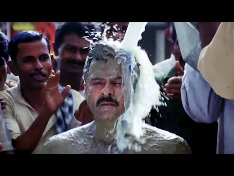 आम जनता ने १ दिन के CM का दूध से किया अभिषेक | NAYAK | Anil Kapoor | Action Scene